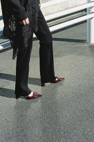 ZW COLLECTION ブーツカット ミッドライズデニムパンツブラックZaraのZW COLLECTION ブーツカット ミッドライズデニムパンツ - ブラック