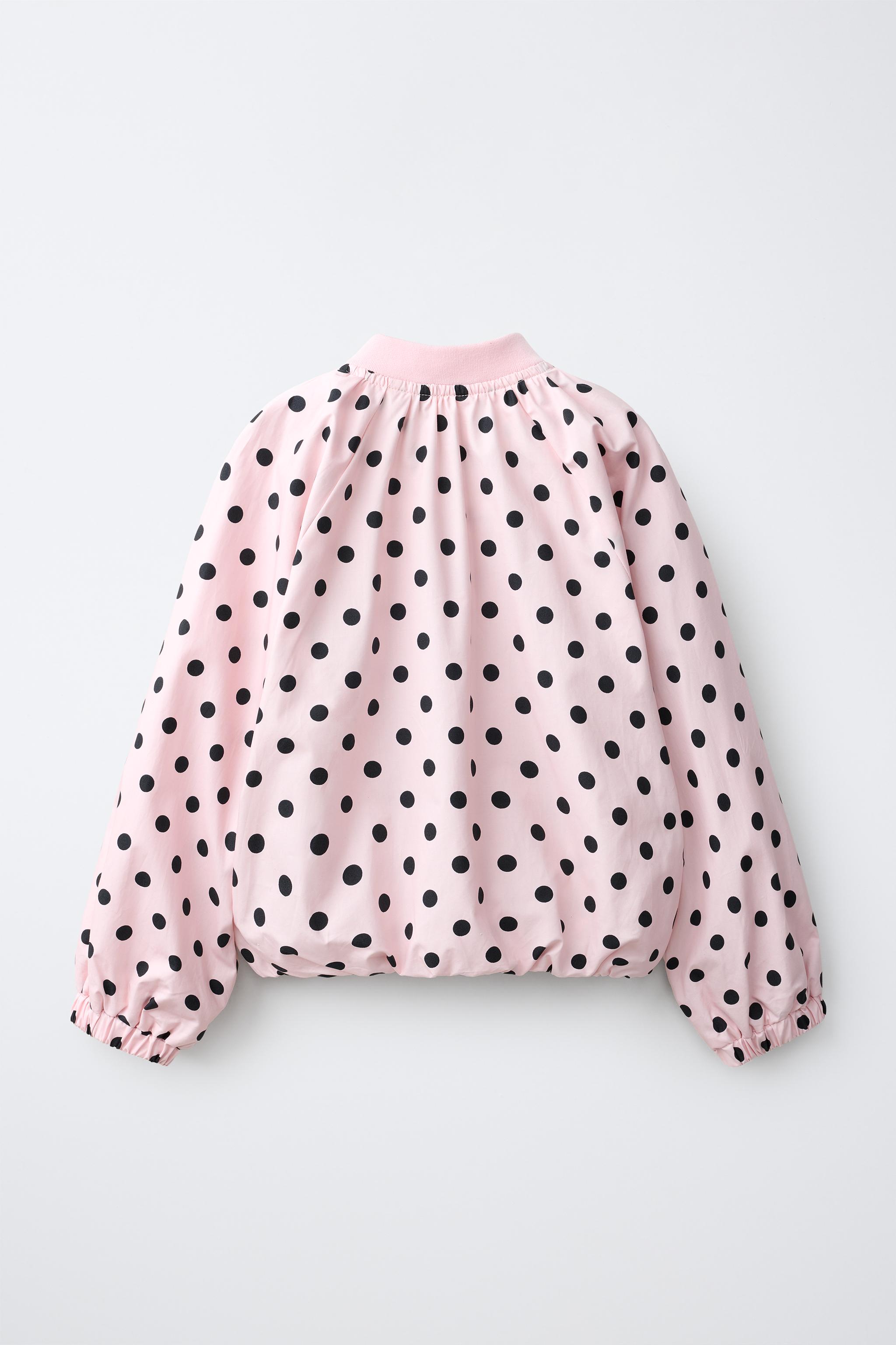 ドット柄ボンバージャケット - ピンク | ZARA Japan / 日本