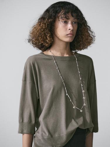 Zara Cotton blend knit sweater - Black gold