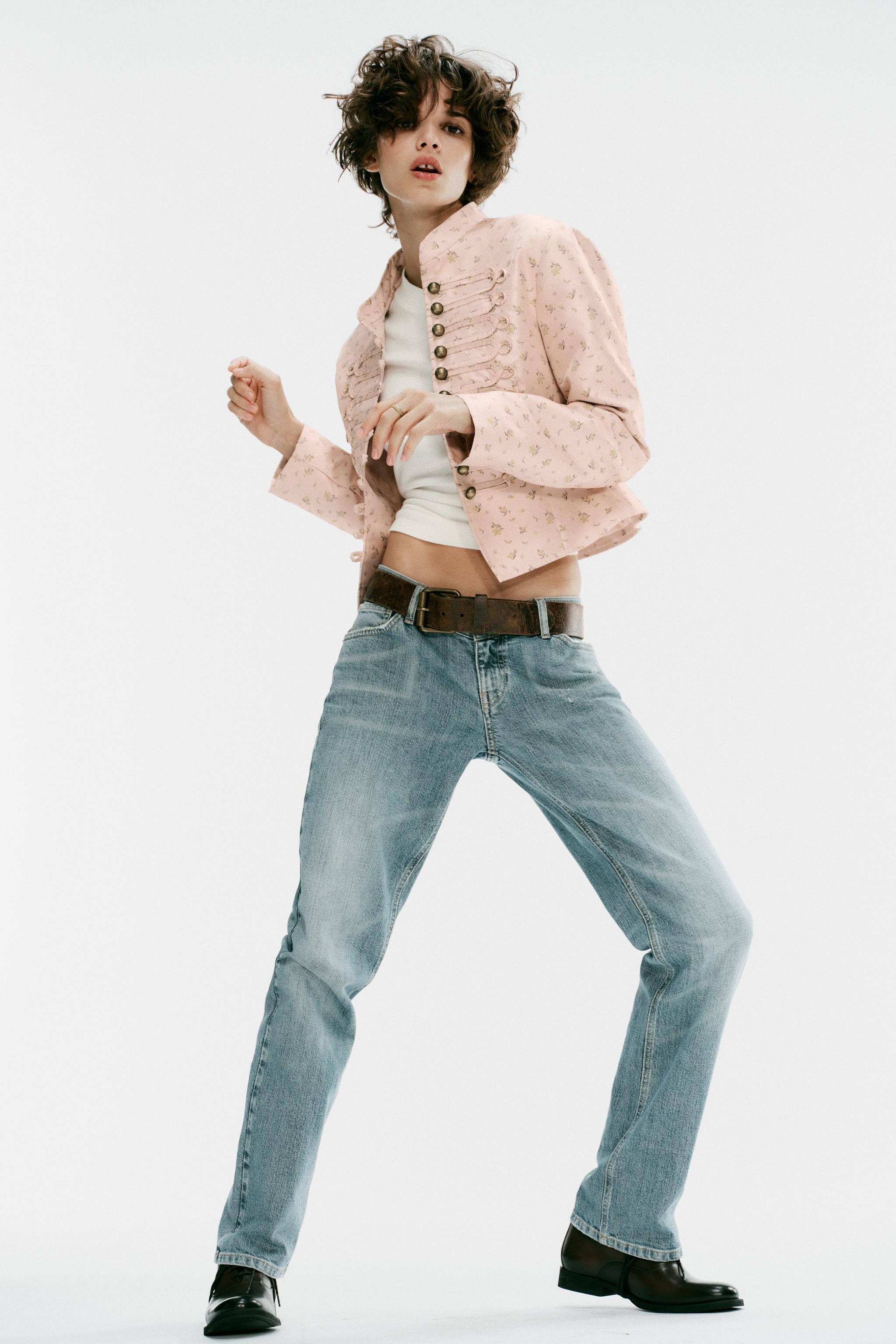 Женские джинсы Zara TRF LOW-RISE SLIM JEANS — фото 3