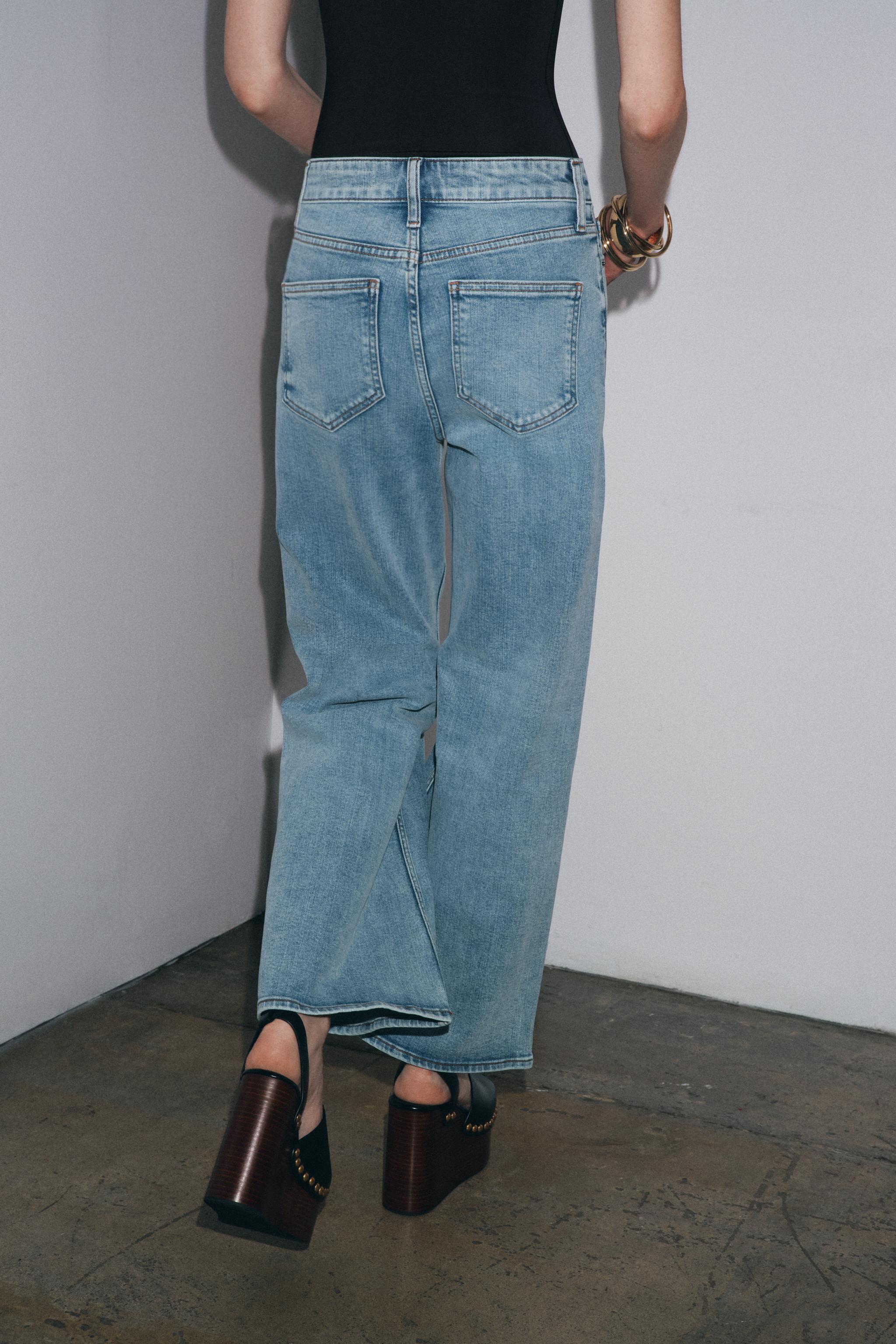 JEANS ZW COLLECTION WIDE LEG ハイウエスト - ブルー | ZARA