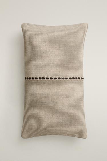 WOVEN CUSHION COVER - Brown by Zara - Image 0
