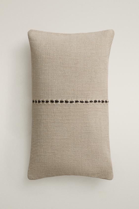WOVEN CUSHION COVER - Brown by Zara - Image 0