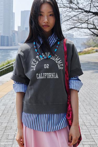 SLOGAN SWEATSHIRT - Charcoal by Zara