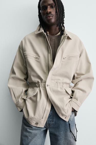 DENIM JACKET WITH POCKETS - Ecru by Zara - Image 6