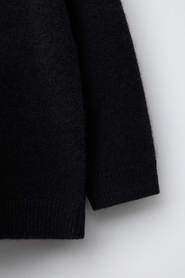 100% CASHMERE KNIT SWEATER - Dark navy by Zara - Image 3