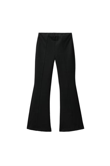 PLAIN FLARED TROUSERS - Black by Zara