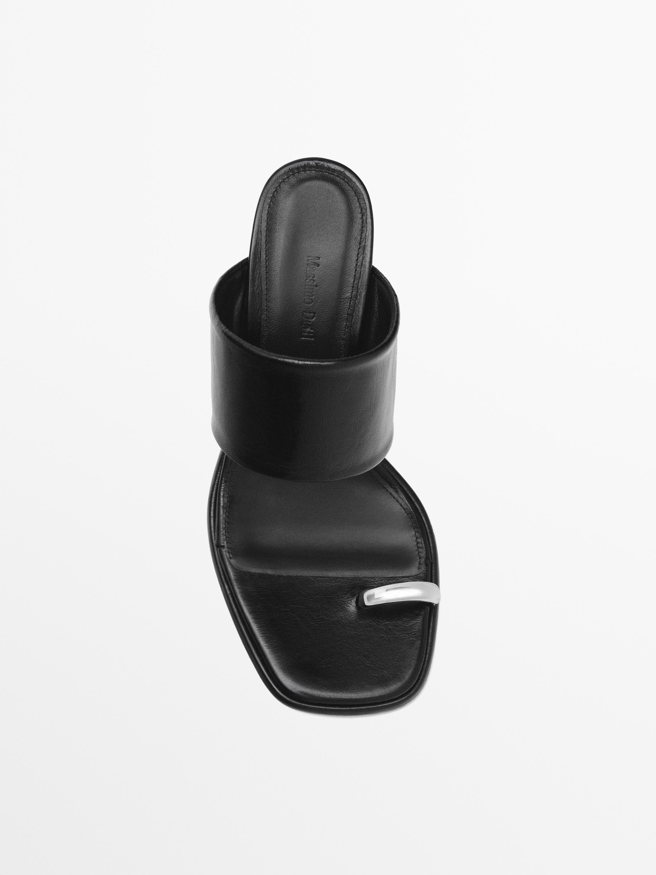 【MASSIMO DUTTI】 Ring Detail Leather Sandals /追跡付 11711650700-o1.jpg?ts=