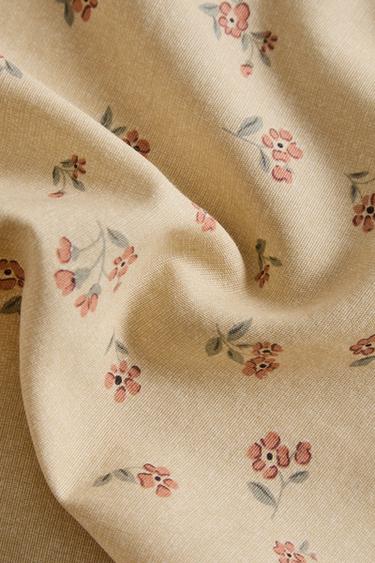 WILDFLOWER TABLE RUNNER WITH LACE TRIM - Yellow by Zara - Image 3