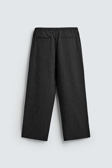 PANTALON FLUIDE RAYURES - Noir de Zara - Image 7