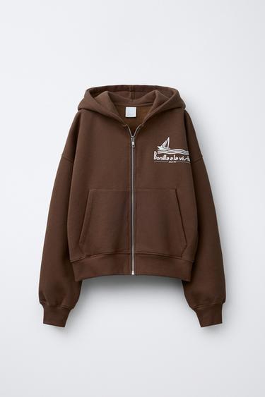 BONILLA A LA VISTA ® X ZARA HOODIE WITH ZIP - Brown by Zara - Image 0