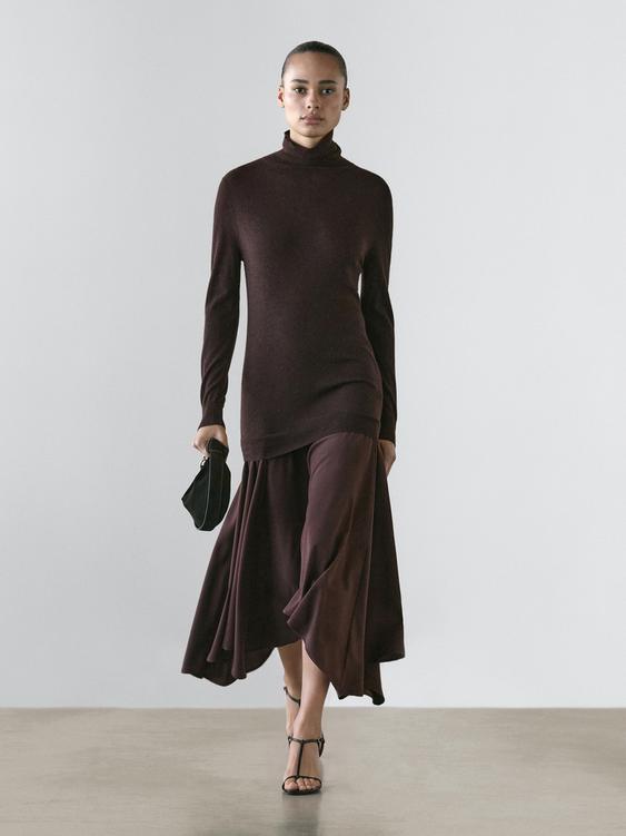 Wool blend knit dress with contrast detail from Zara - $220