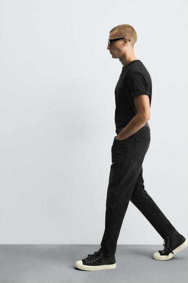 SLIM FIT CROPPED JEANS - Black by Zara - Image 5