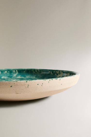 DECORATIVE TERRACOTTA TRAY - Blues by Zara - Image 3
