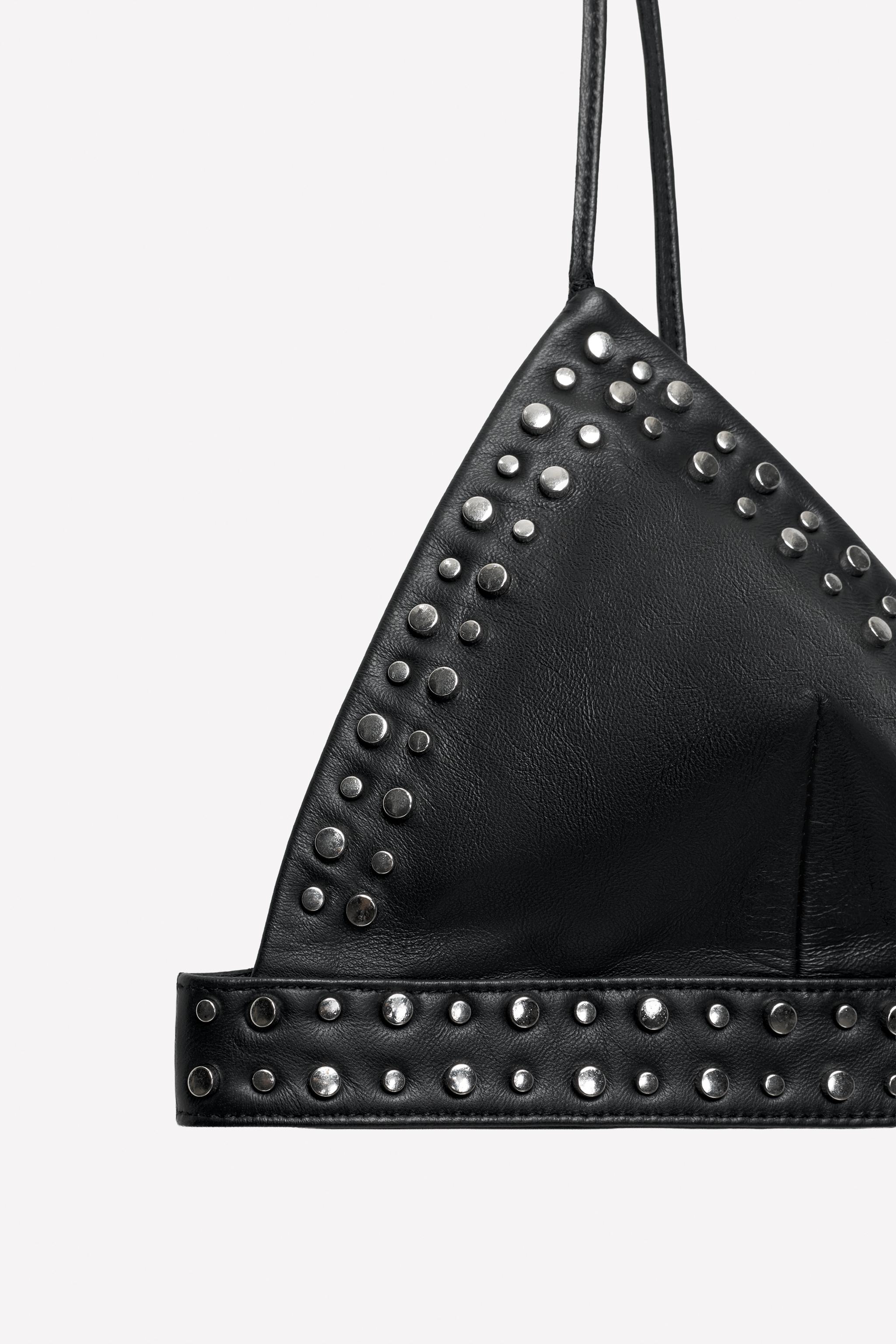 LEATHER STUDDED BRALETTE LUDOVIC DE SAINT SERNIN x ZARA