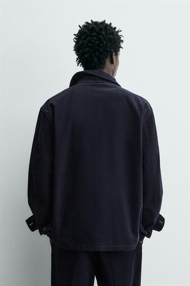 CORDUROY OVERSHIRT WITH POCKETS - Blue by Zara - Image 2