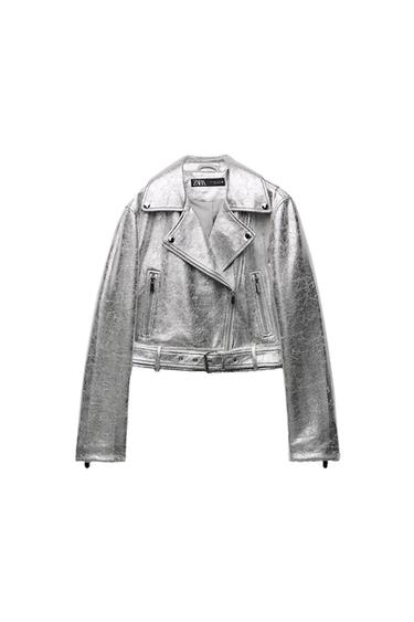 METALLIC BIKER JACKET