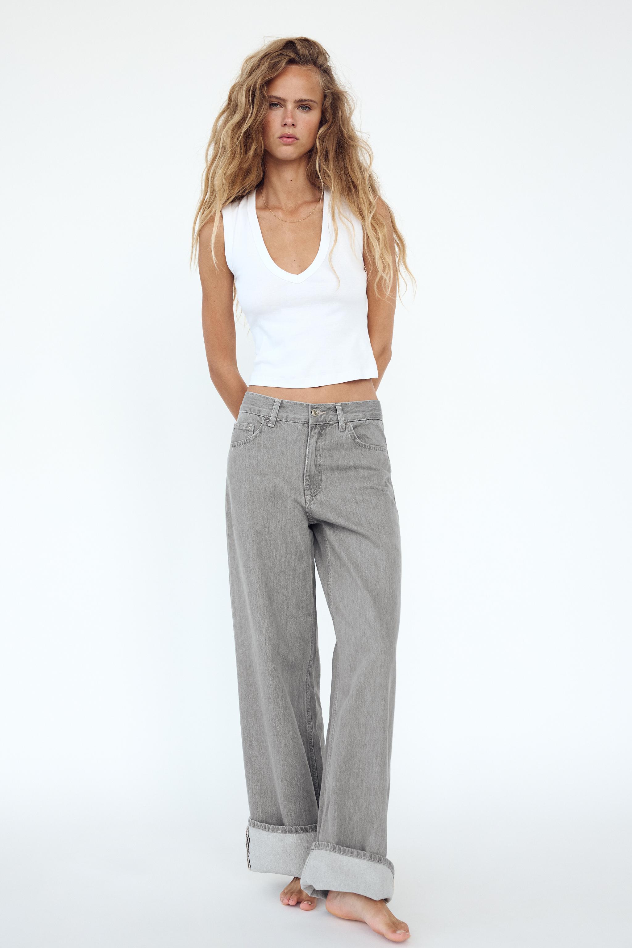 Pantalones wide leg zara sale