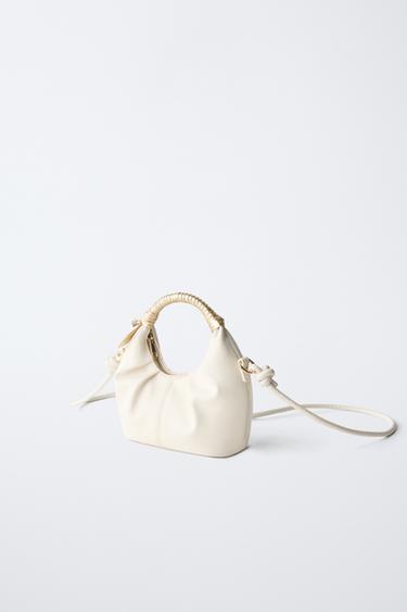 SAC BANDOULIÈRE AVEC DÉTAIL FLORAL - Blanc écru de Zara - Image 1