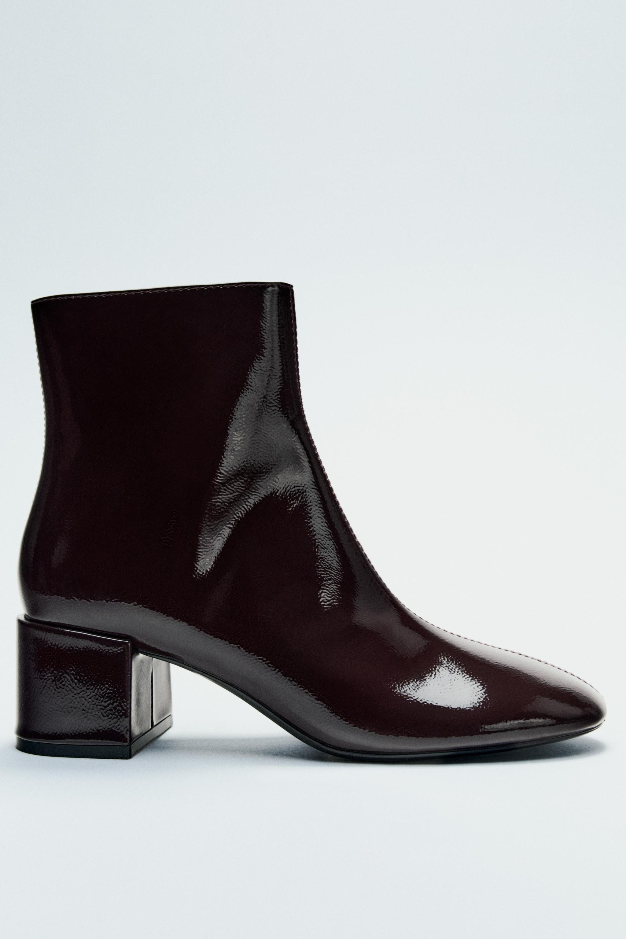 Bottines bout fashion carré zara