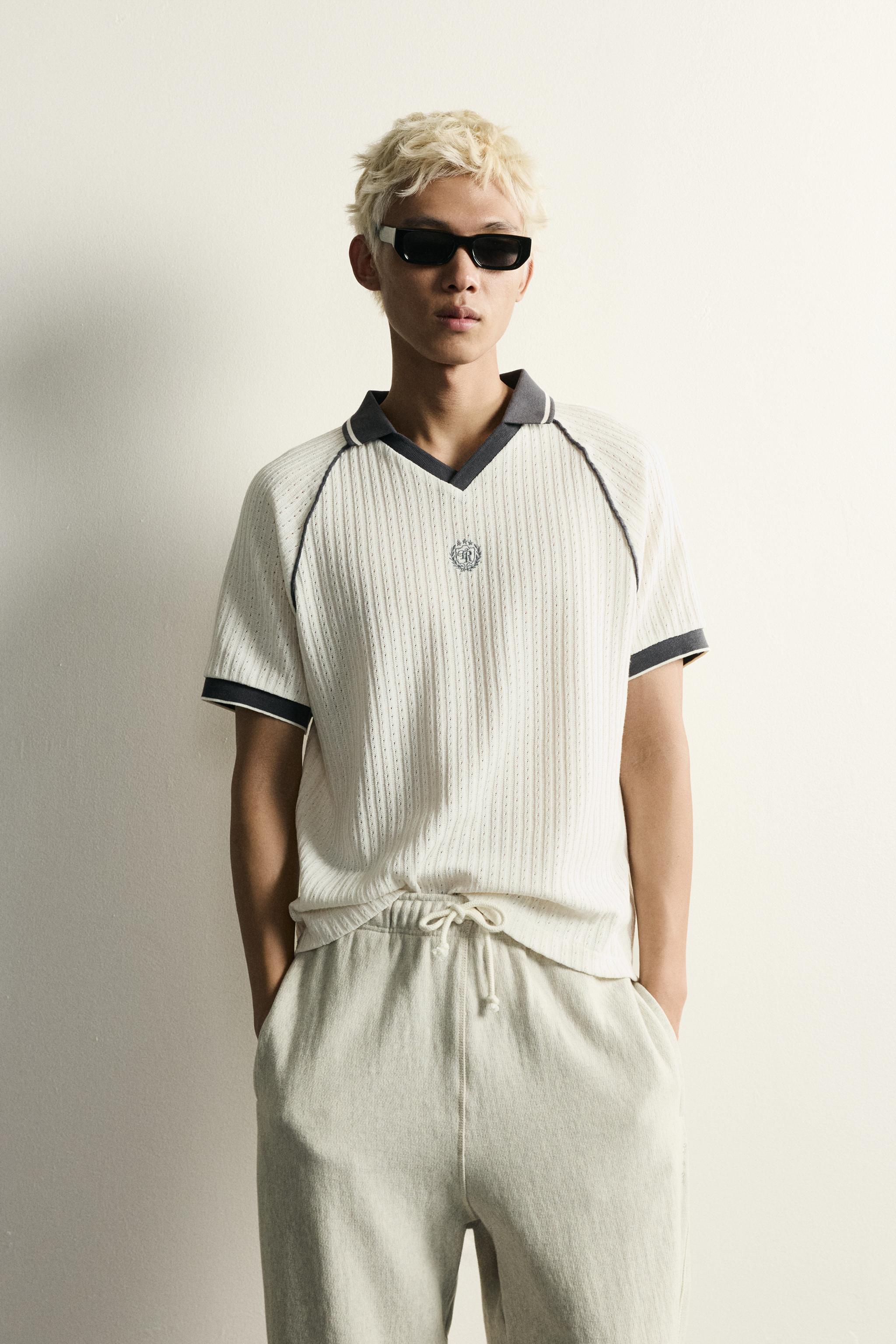 RETRO SOCCER JACQUARD CONTRAST POLO