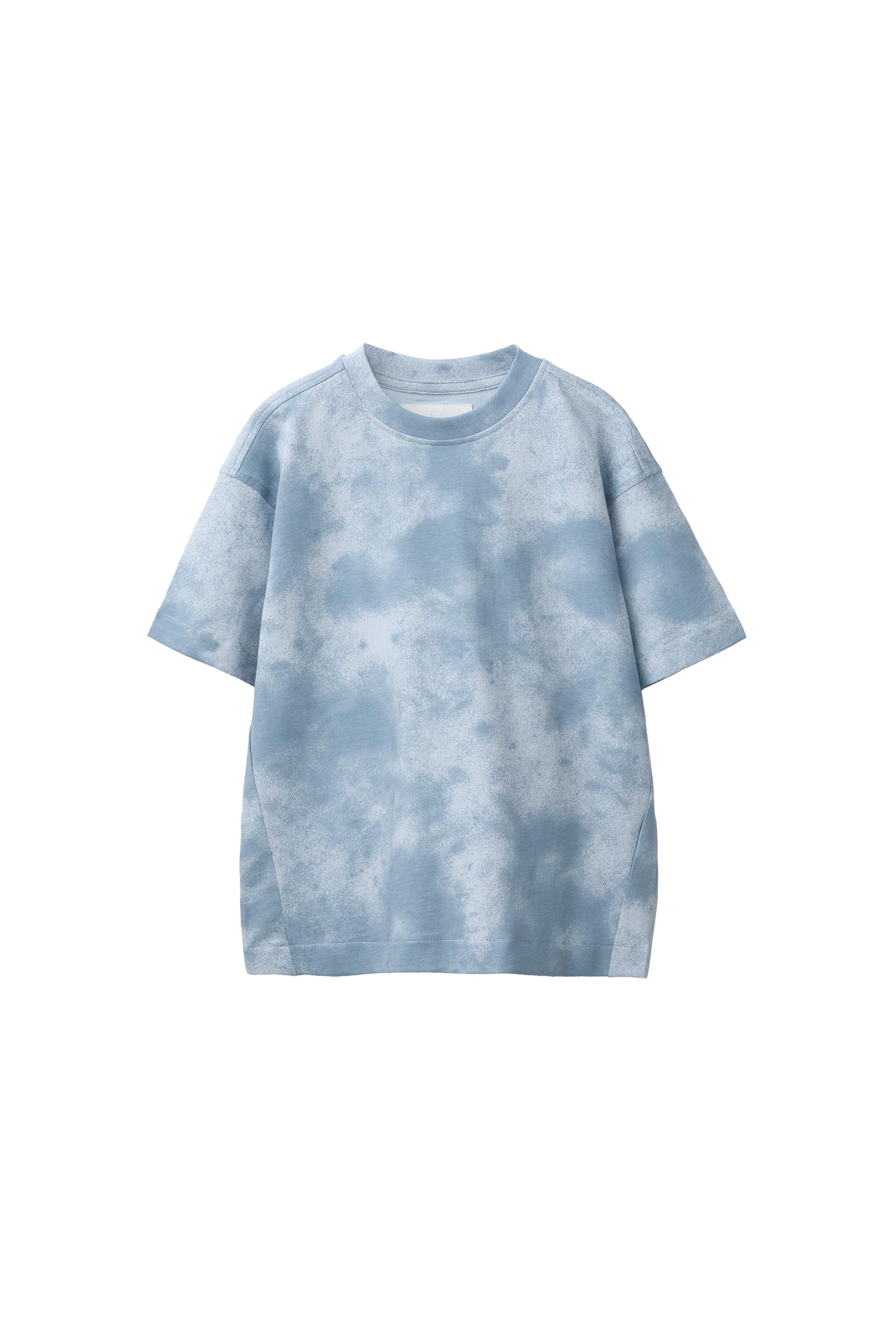 SPORTY TIE-DYE T-SHIRT - Blue / White | ZARA Canada