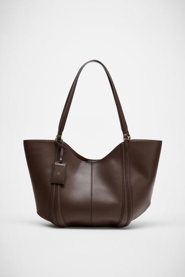 MAXI SHOPPER-TASKE - Brun fra Zara