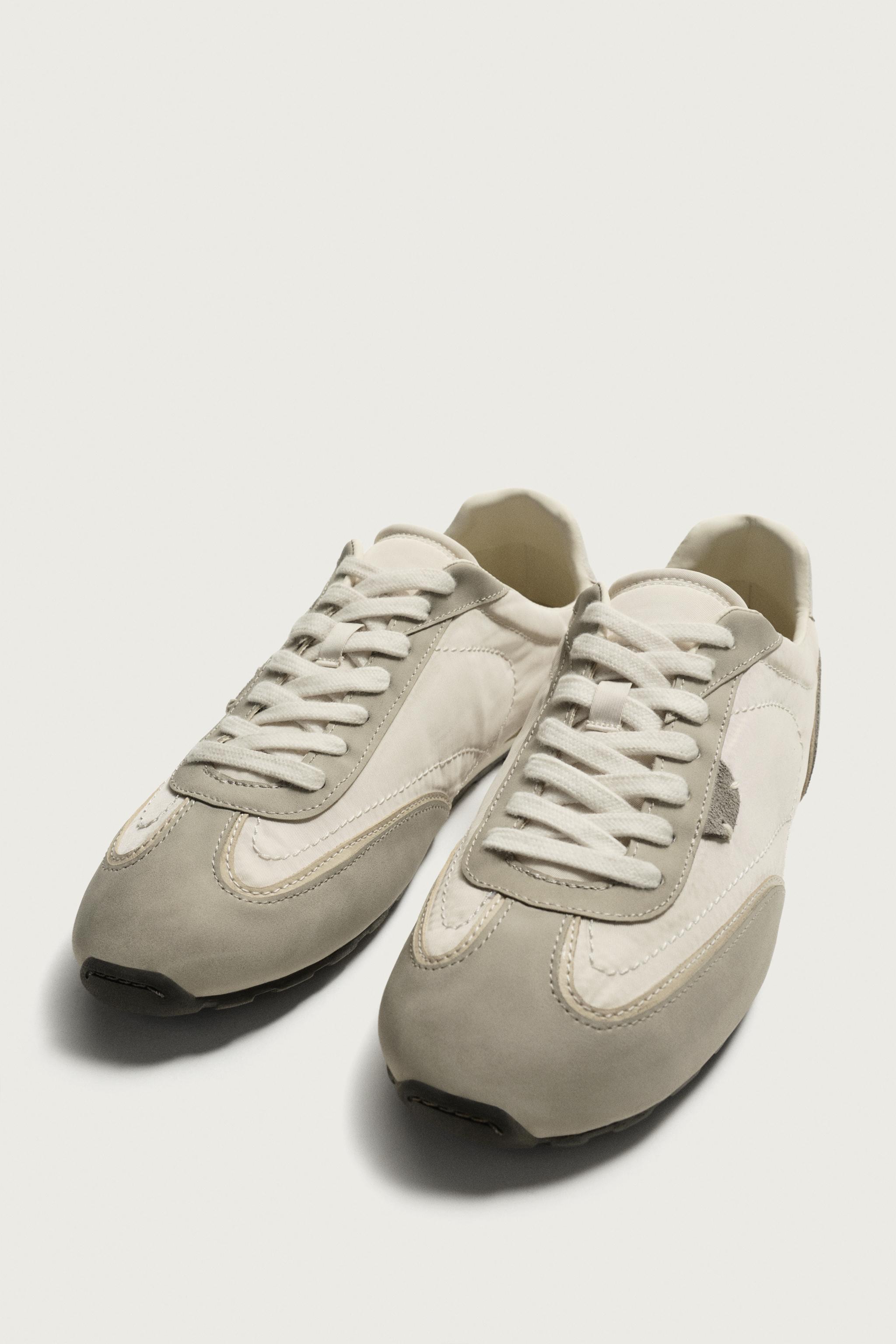 レトロスタイルスニーカー - ホワイト | ZARA Japan / 日本