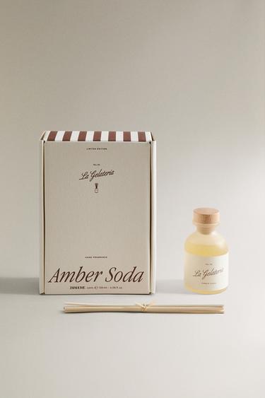 (120 ML) DIFFUSEUR DE PARFUM D’AMBIANCE À BÂTONNETS AMBRE SODA - Marron clair de Zara - Image 1