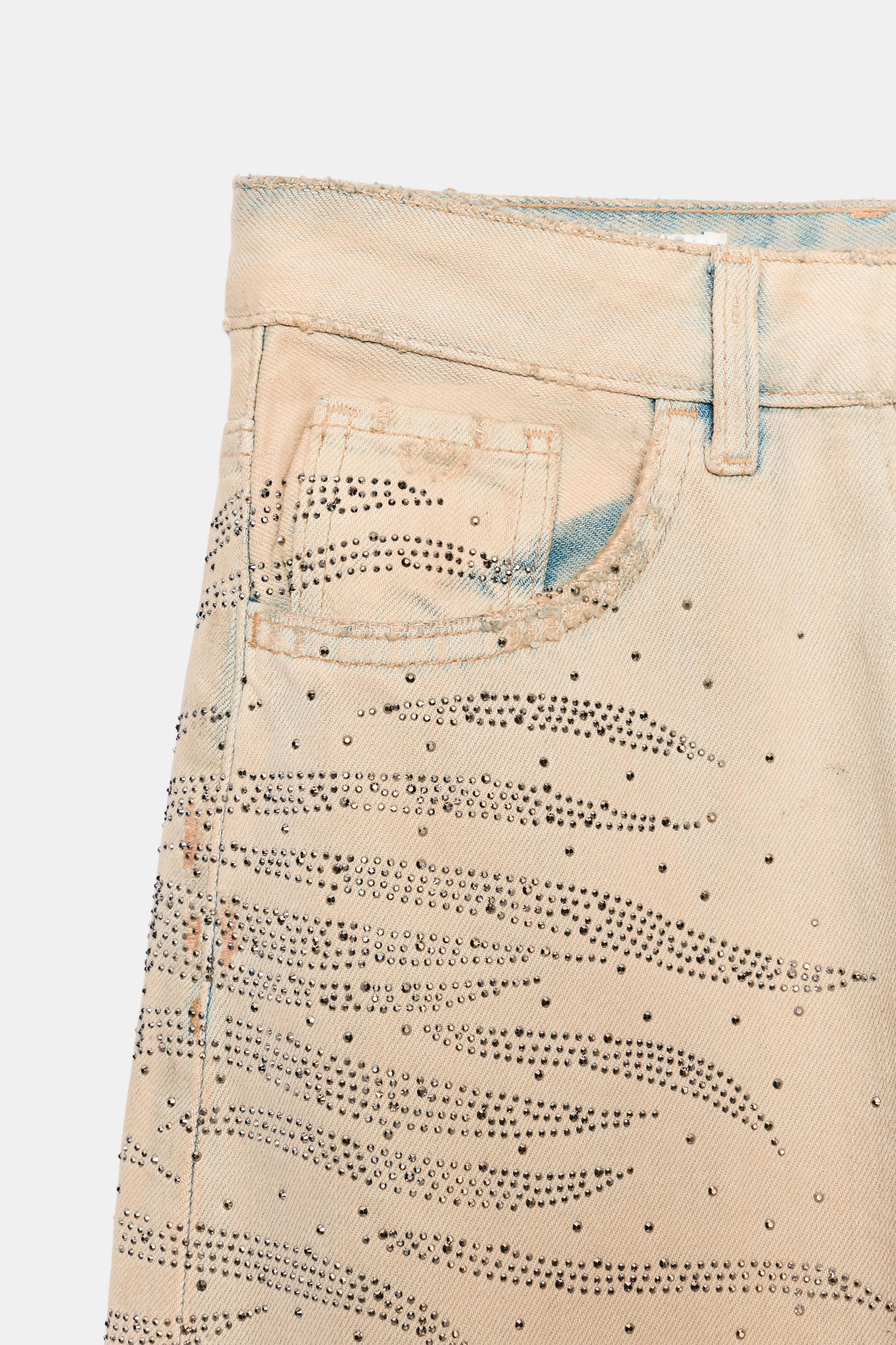 JEANS BAGGY TRF TAILLE MOYENNE BRILLANTS