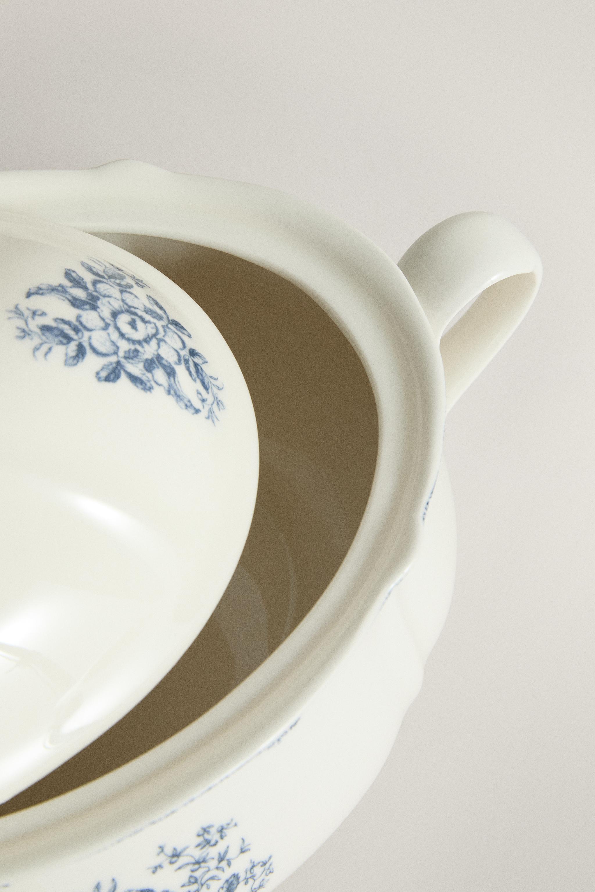 FLORAL EARTHENWARE TUREEN