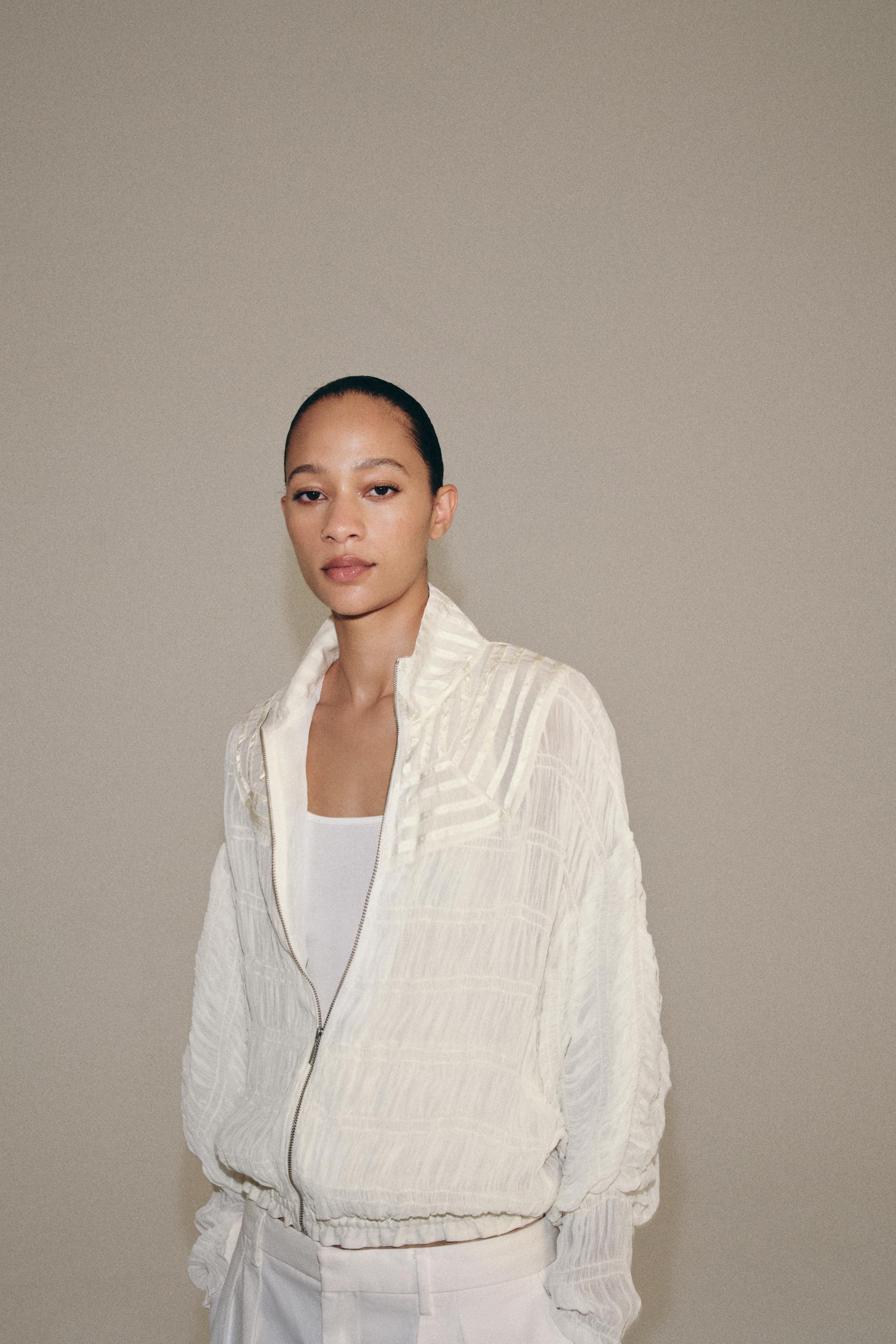 ZW COLLECTION GATHERED BOMBER JACKET