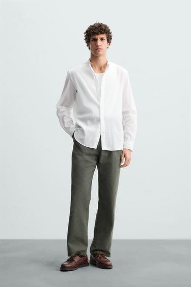 CREASED-EFFECT SHIRT - White by Zara - Image 0