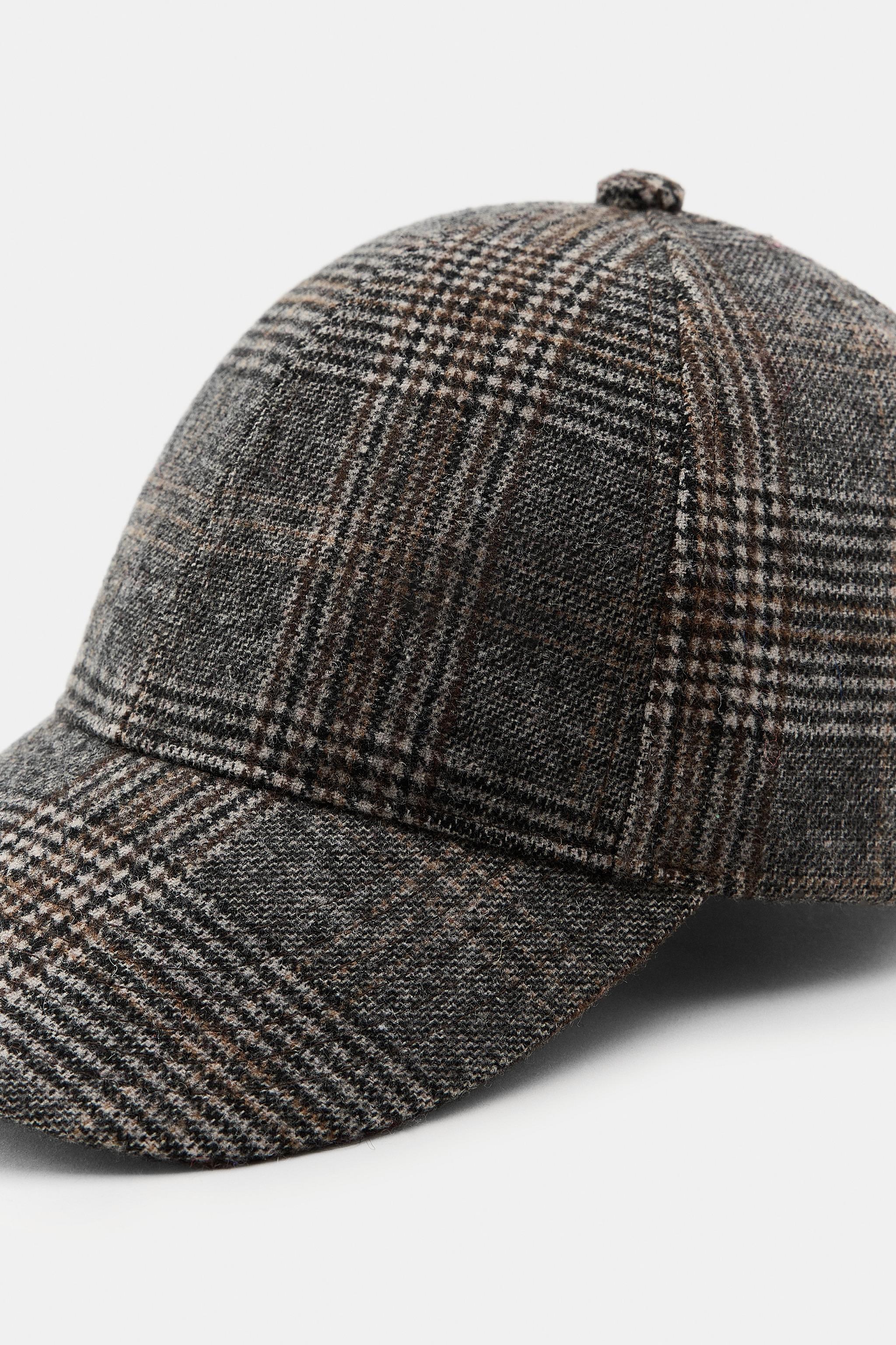 PLAID WOOL CAP