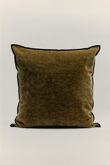 CHENILLE CUSHION COVER - Ochre by Zara