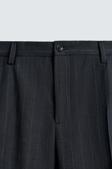 PINSTRIPE SUIT TROUSERS - Navy blue by Zara - Image 6