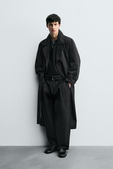 OVERSIZE FIT TRENCH COAT - Black by Zara