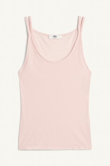 LIMITED EDITION STRAPPY TOP - Pale pink by Zara