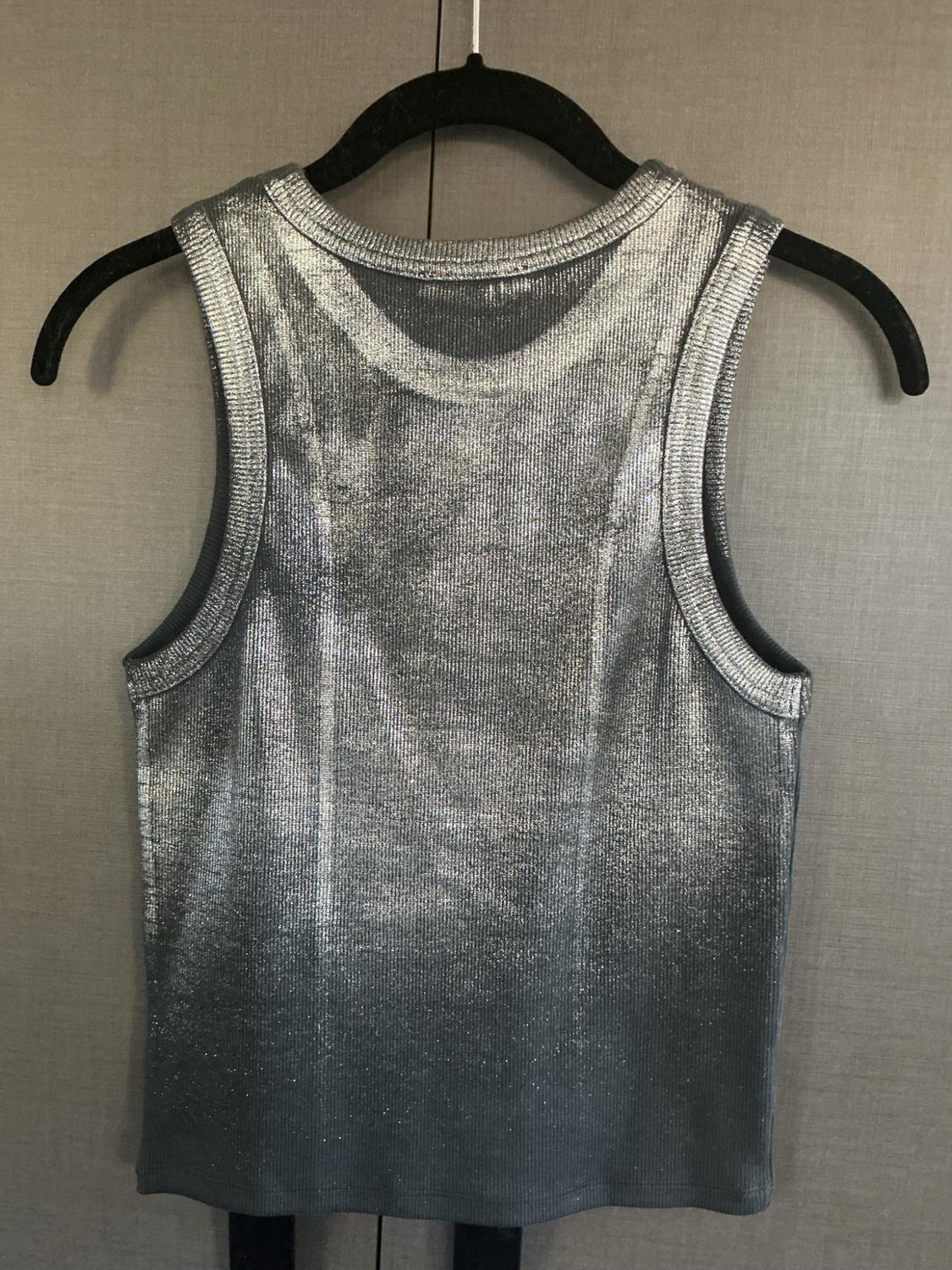 METALLIC RIBBED TOP - Image 3