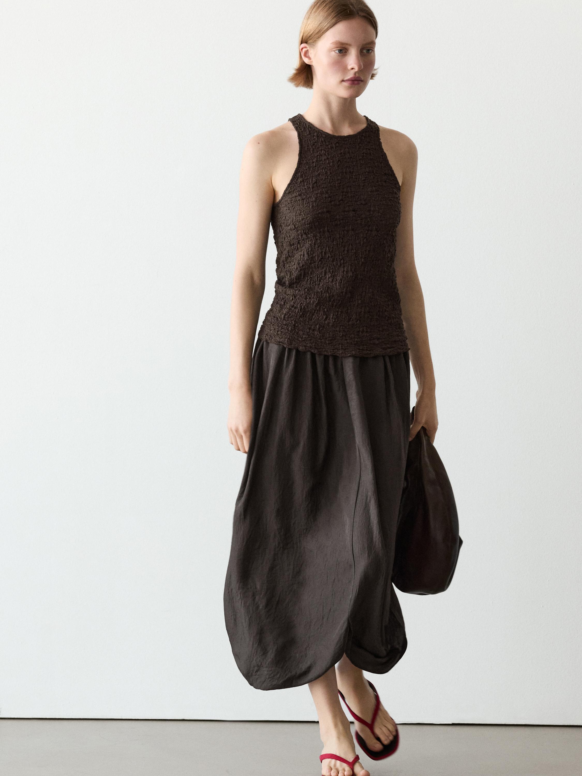 Textured halter top
