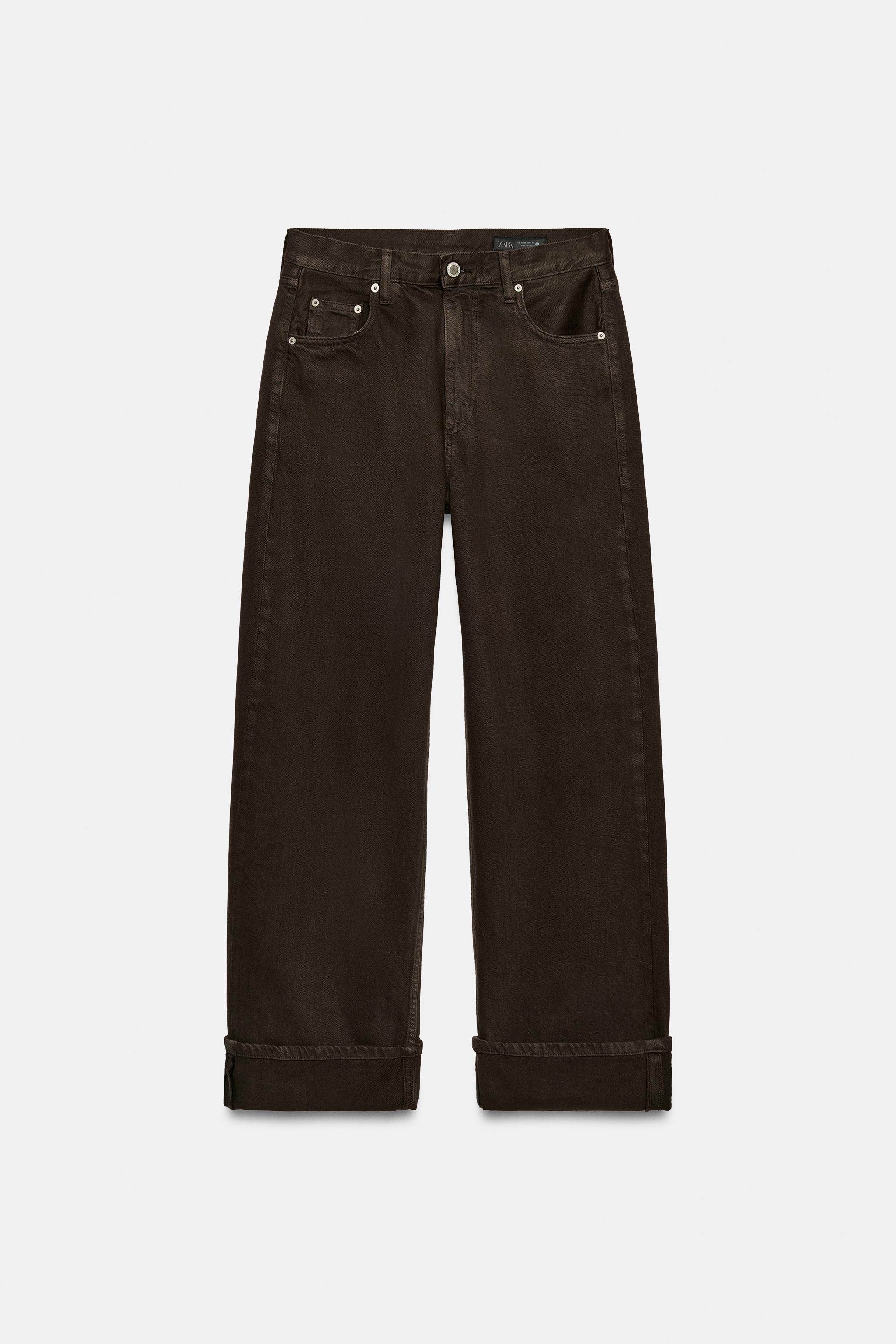 ZW COLLECTION MID-WAIST BAGGY JEANS - Brown | ZARA South Africa