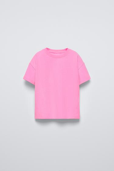 T-SHIRT BASIQUE - Rose fluo de Zara