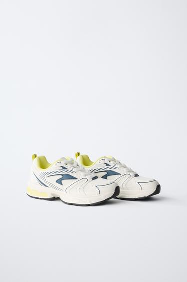 BASKET DE SPORT EN RÉSILLE - Blanc de Zara - Image 1