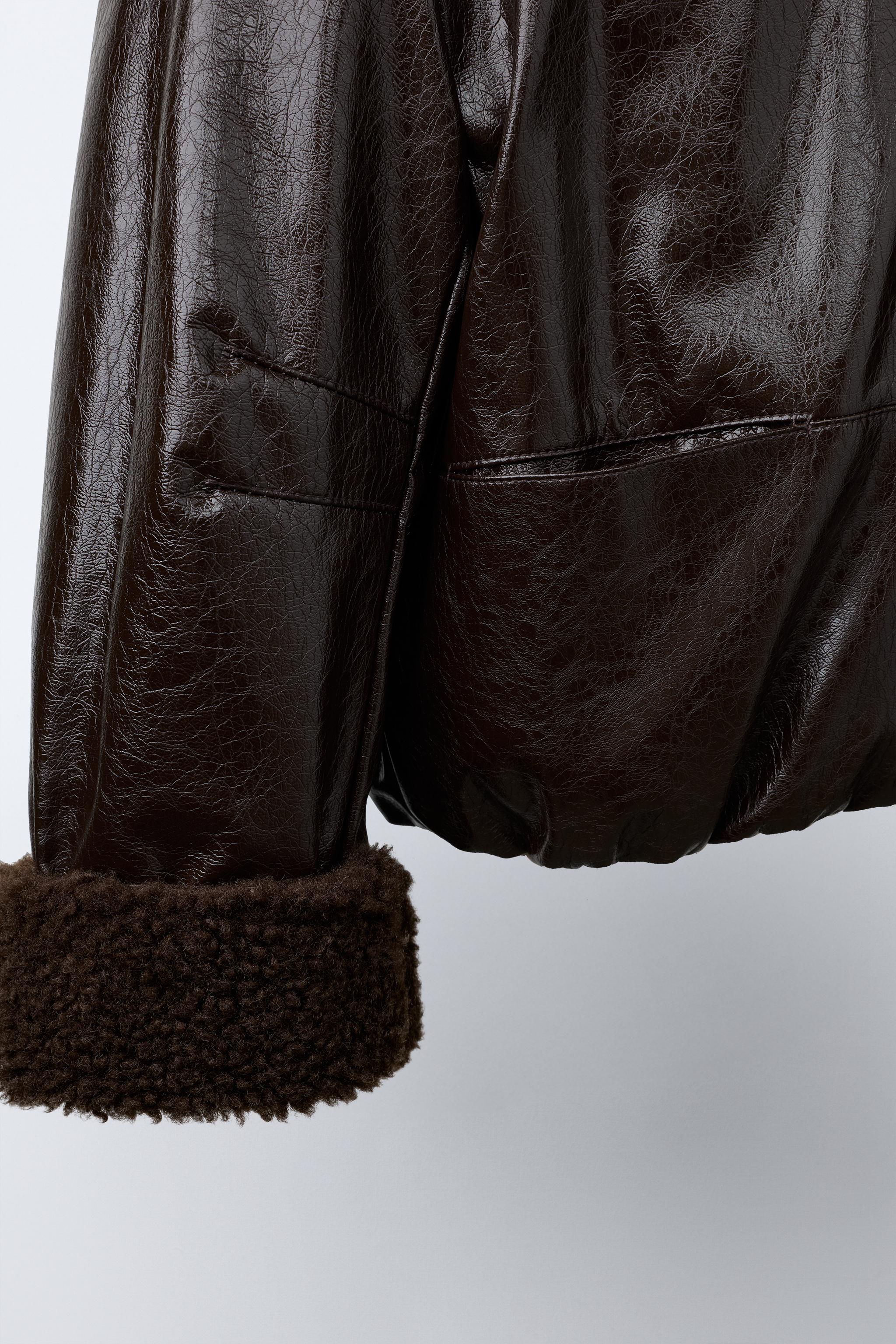 FAUX LEATHER DOUBLE-FACED JACKET