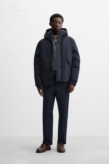 HOODED PUFFER JACKET - Navy blue by Zara - Image 0