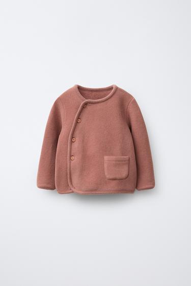 Zara 柔軟觸感交叉設計 T 恤 - 磚紅色