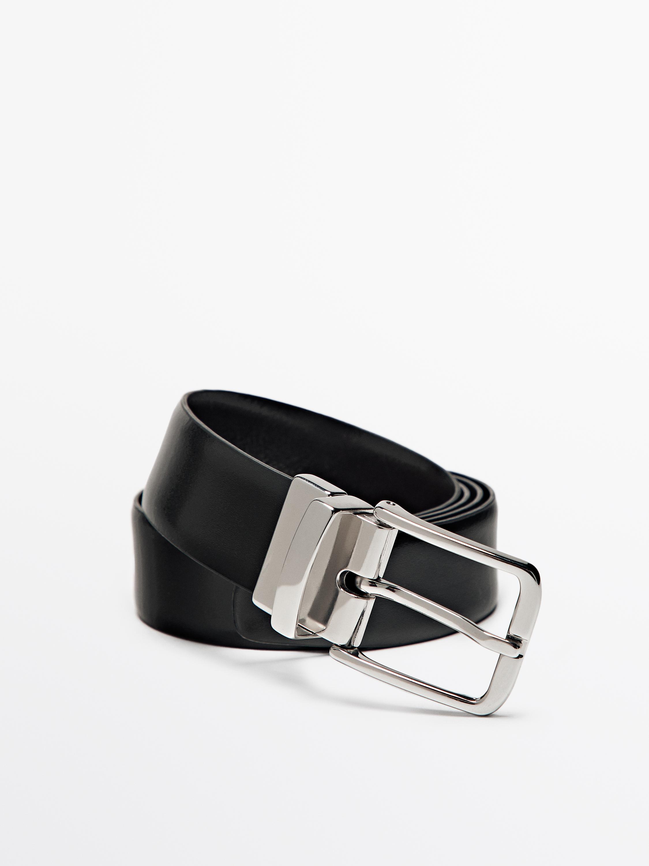 Ceinture réversible en cuir nappa