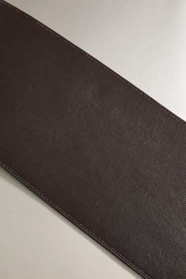 LEATHER MAGAZINE HOLDER - Dark brown by Zara - Image 3