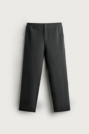 COMFORT JOGGER WAIST TROUSERS - Grey by Zara