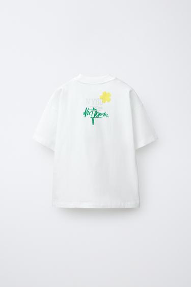 T-SHIRT IMPRIMÉ GRAFFITI - Blanc de Zara - Image 1